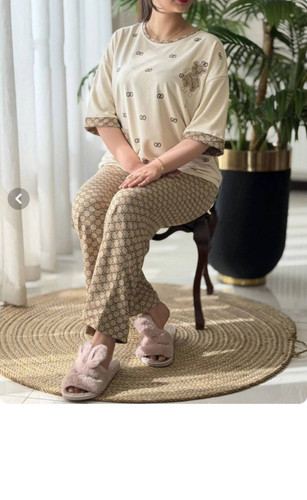 ست تی شرت و شلوار زنانه خرسی گوچی